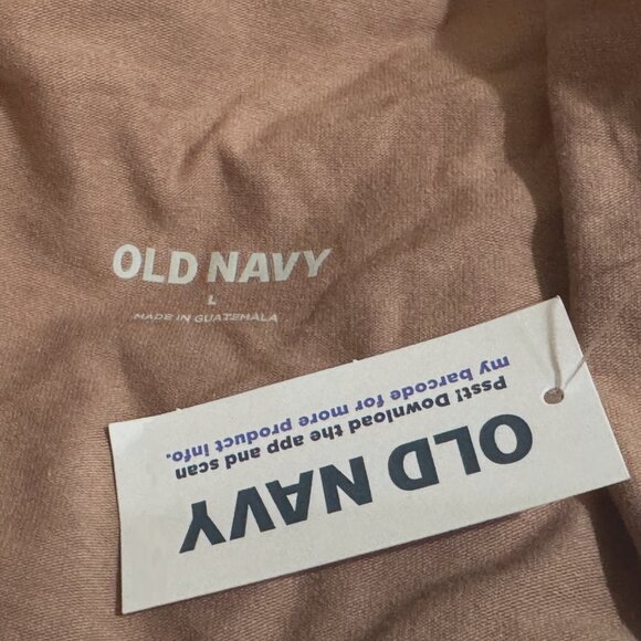 Old Navy Slit Neck with Side Ruching Top, Cotton/Modal, Driftwood, Large - Picture 7 of 10